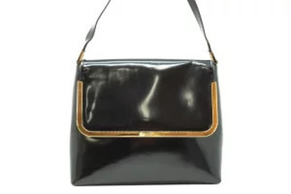 Gucci Tom Ford Leather Shoulder Bag Black